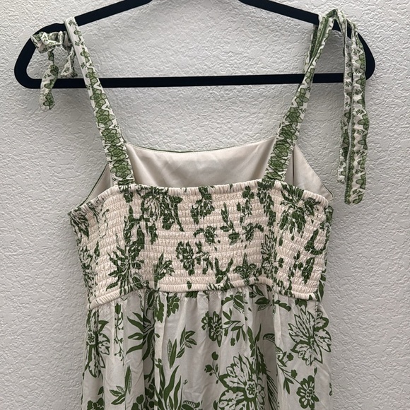 Japna Green Floral Boho Maxi Dress Rayon Size M - Picture 5 of 6